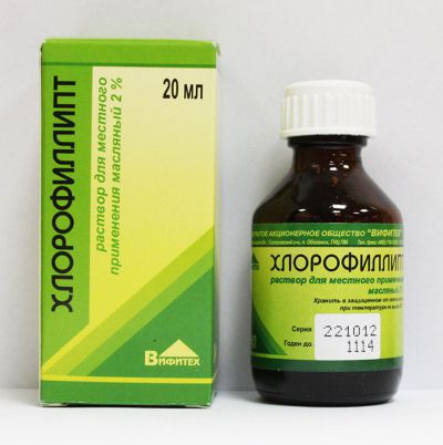 Хлорофилипт используется в схеме лечения золотистого стафилококка